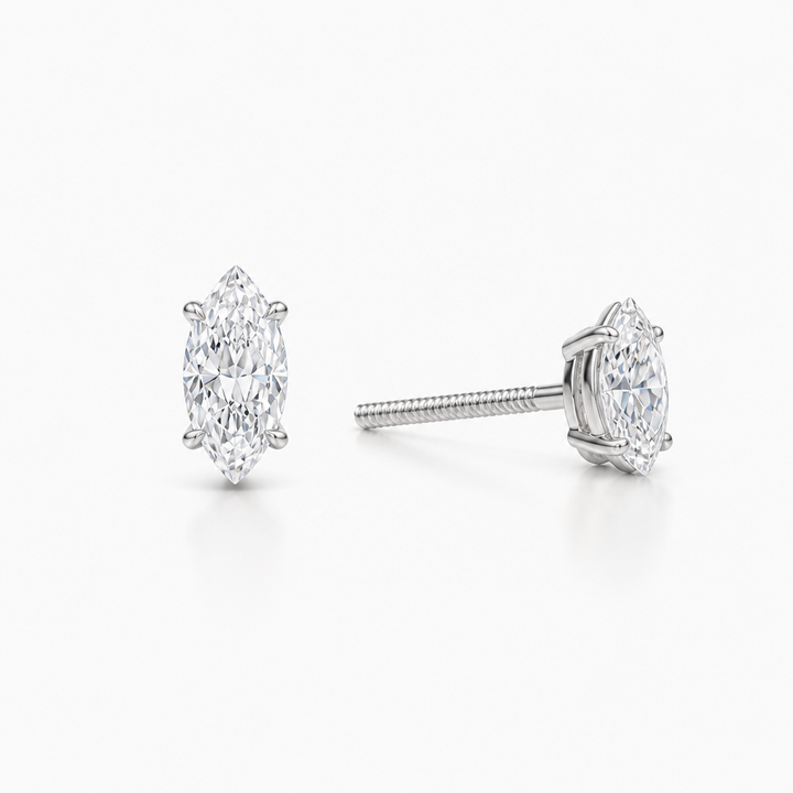 Marquise Lab Grown Diamond Stud Earrings