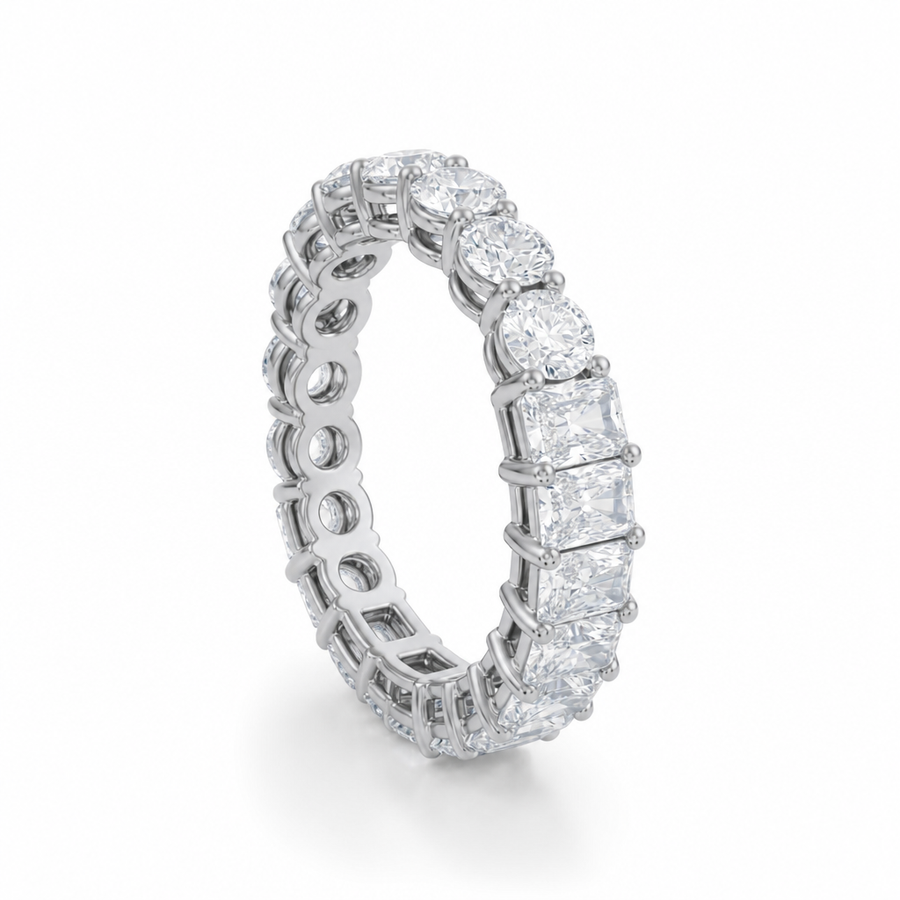 Radiant And Round Eternity Ring