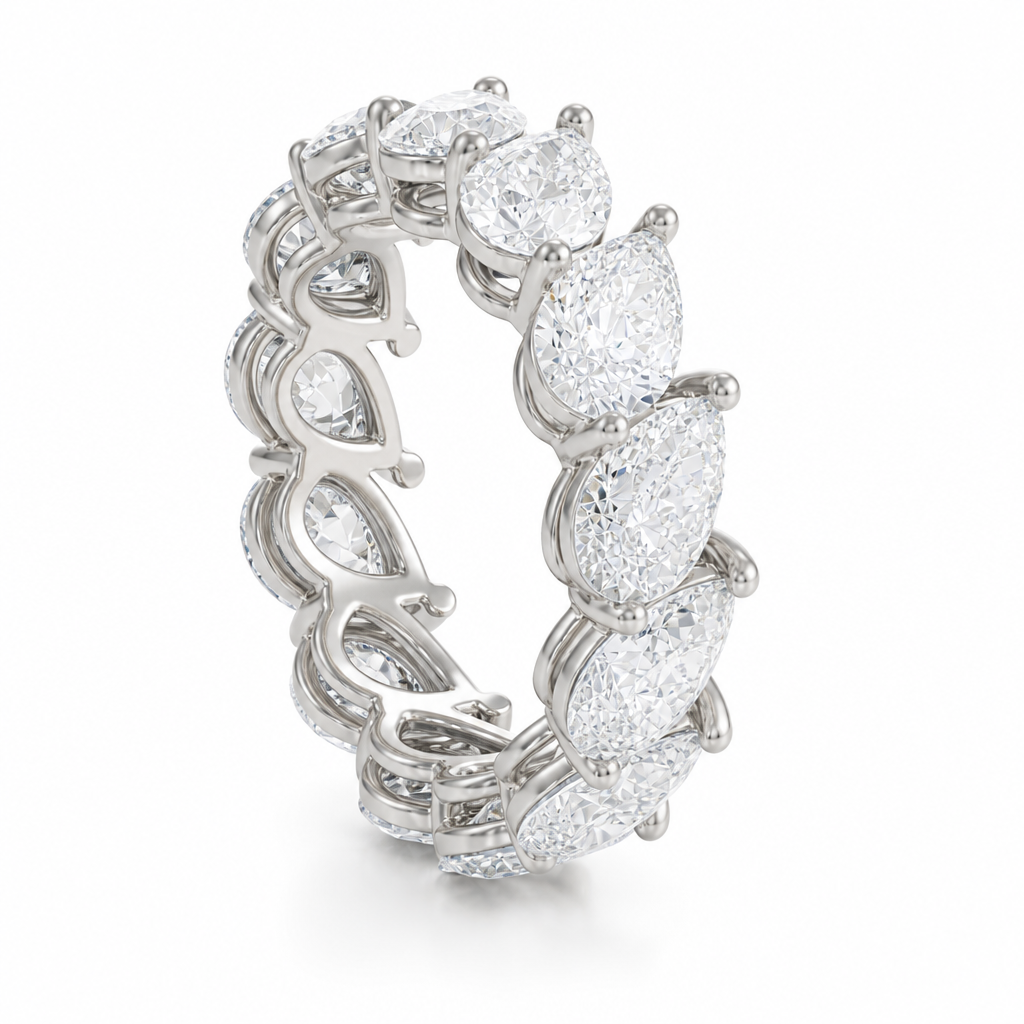 Slanted Pear Eternity Band