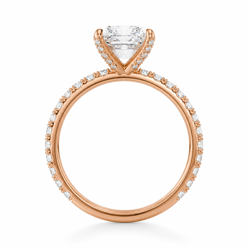 Radiant Pave Ring With Pave Prongs