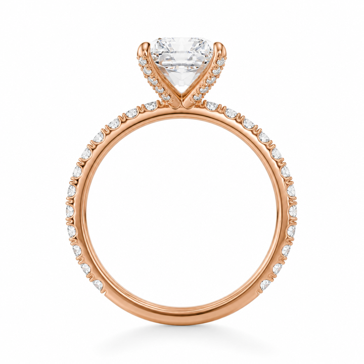 Radiant Pave Ring With Pave Prongs