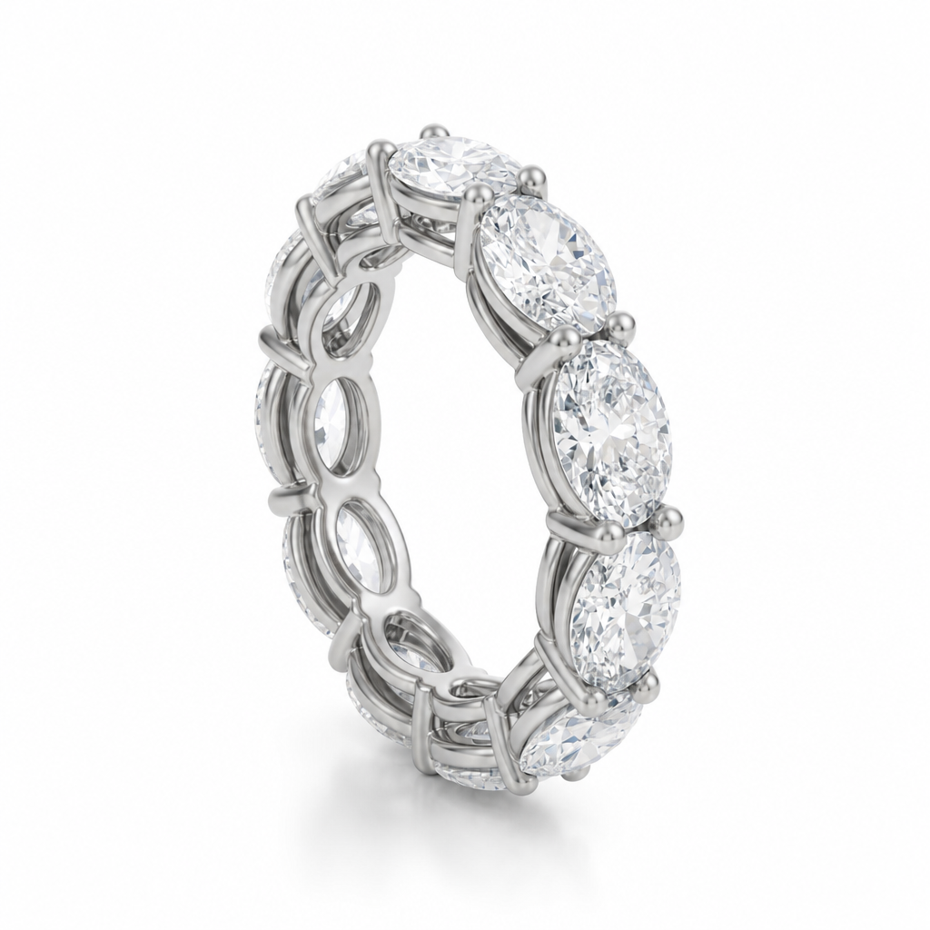 Horizontal Oval Eternity Band