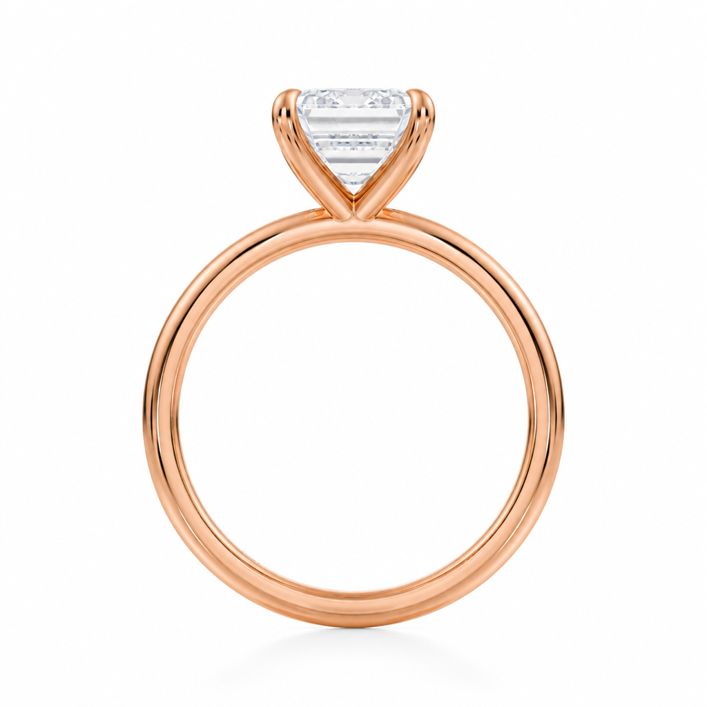Emerald Classic Open Solitaire Ring