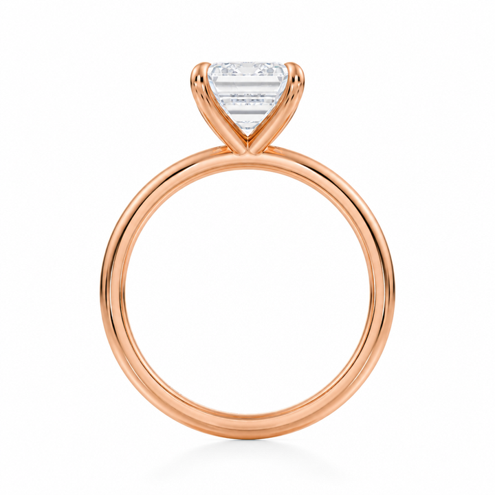 Emerald Classic Open Solitaire Ring