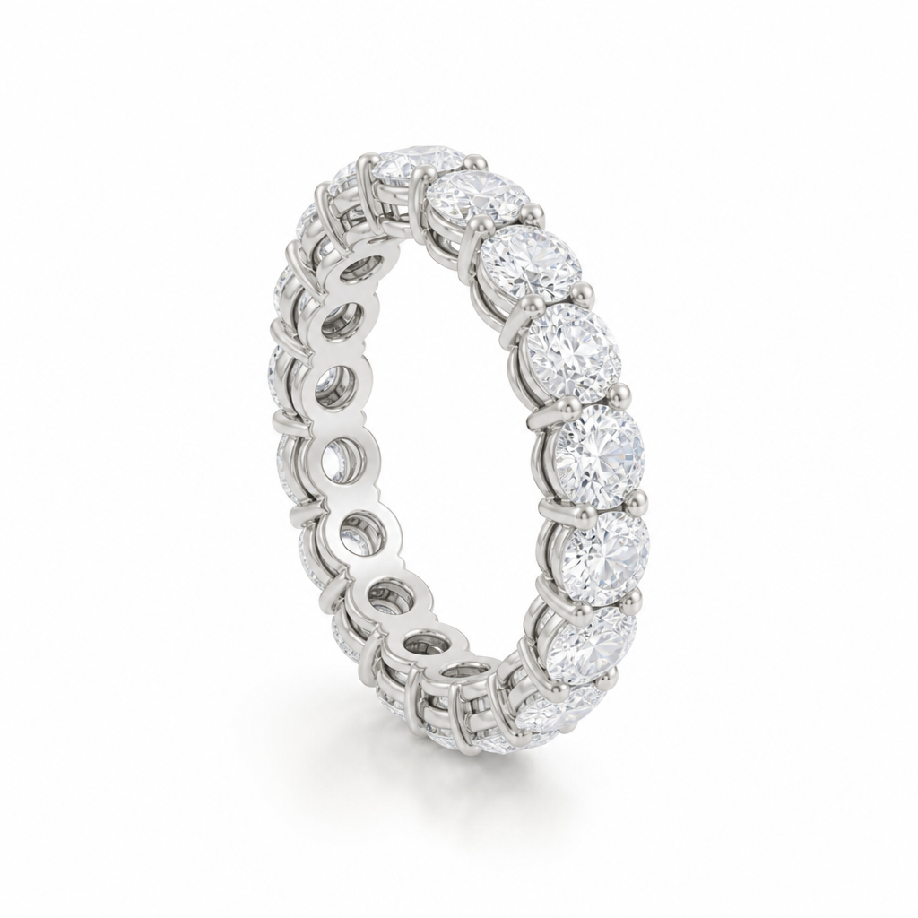 Oval And Round Eternity Ring
