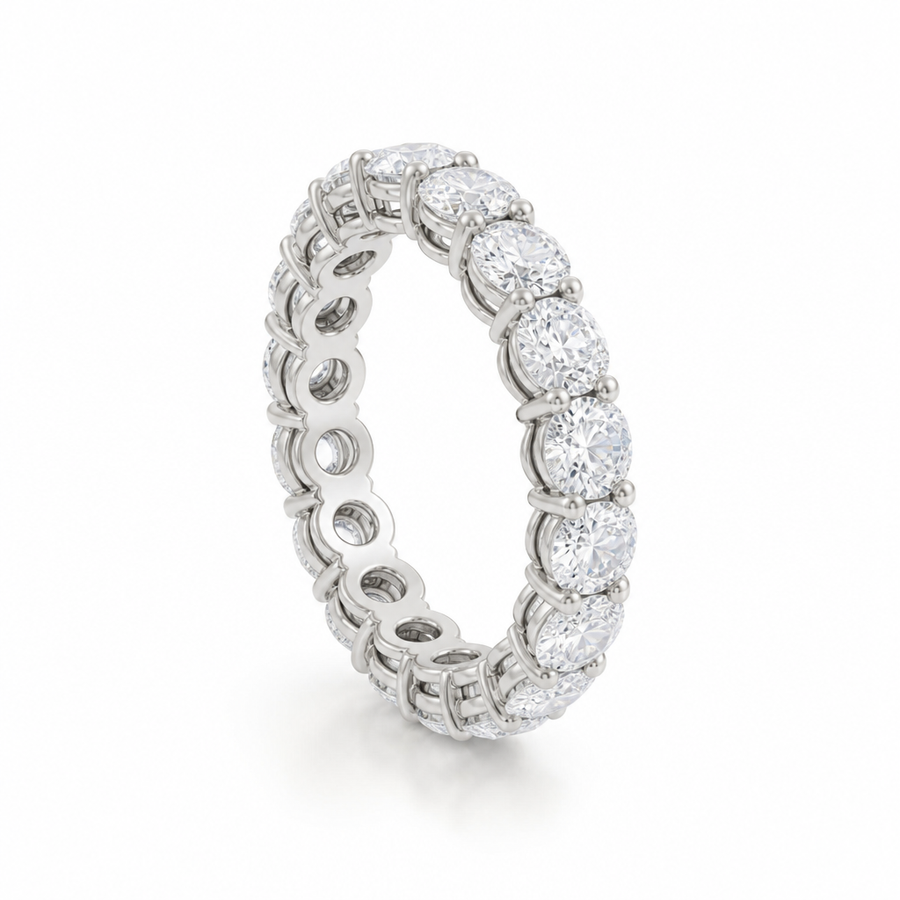 Oval And Round Eternity Ring