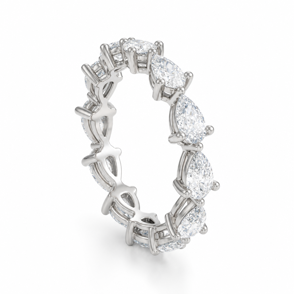 Horizontal Pear Eternity Band