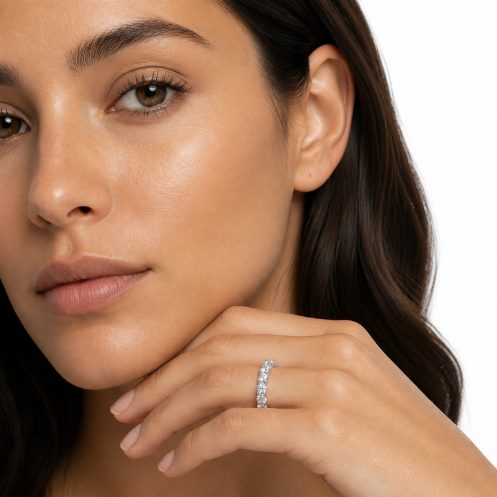 Round Basket Eternity Band