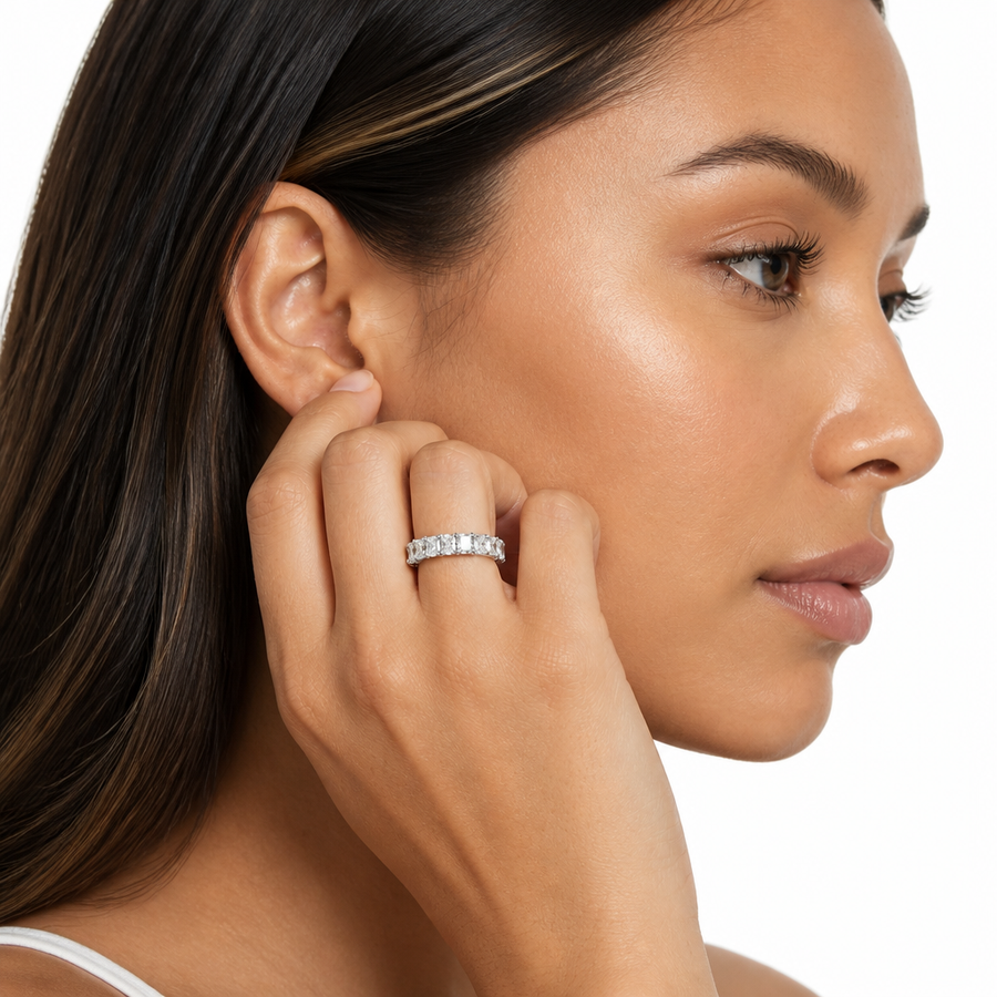 Radiant Basket Eternity Band