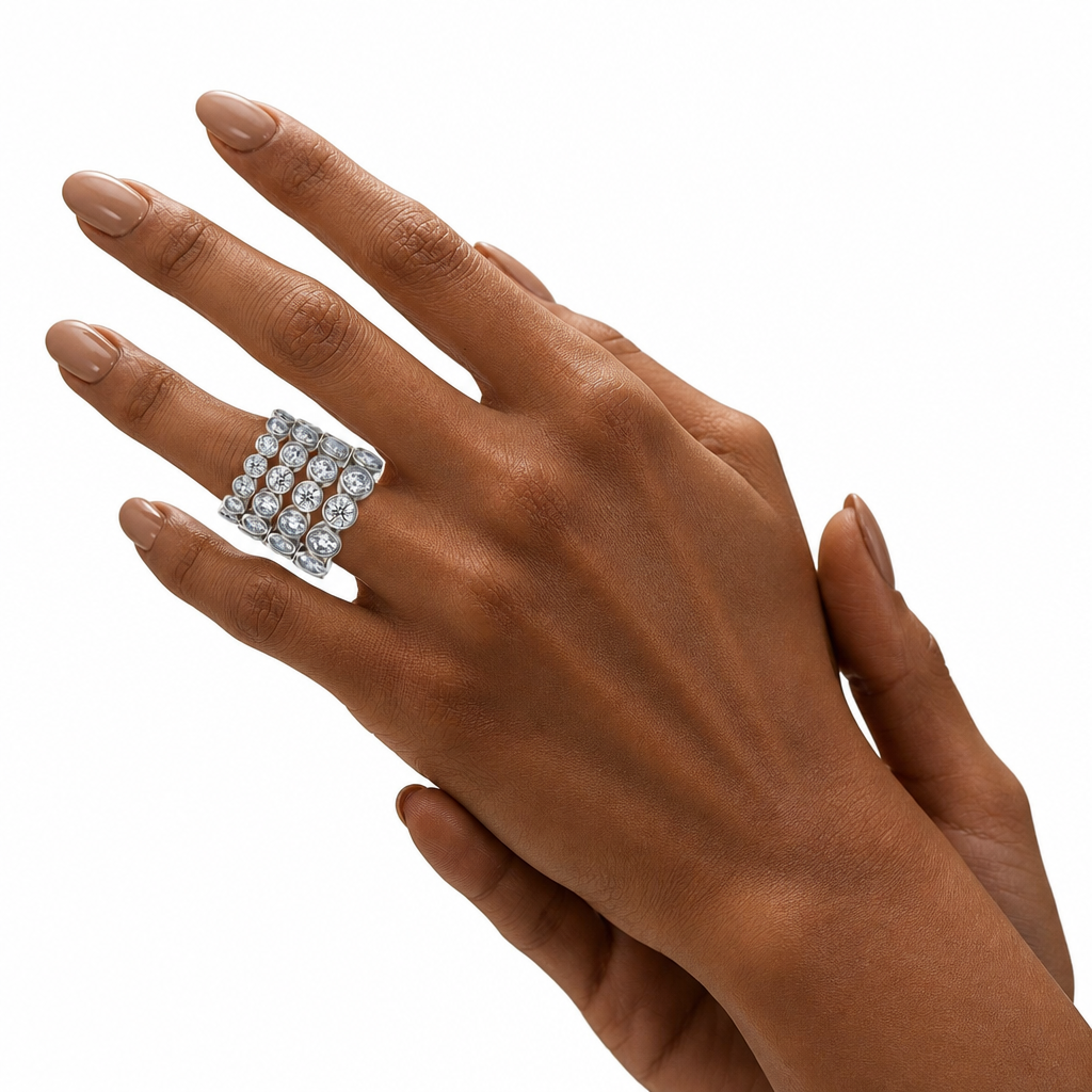 Round Bezel Eternity Band