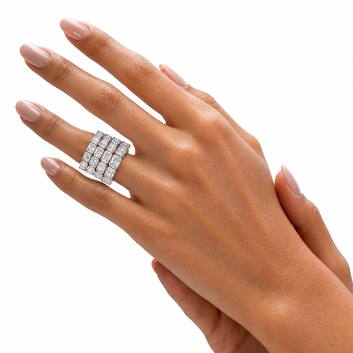 Radiant Bezel Horizontal Eternity Band