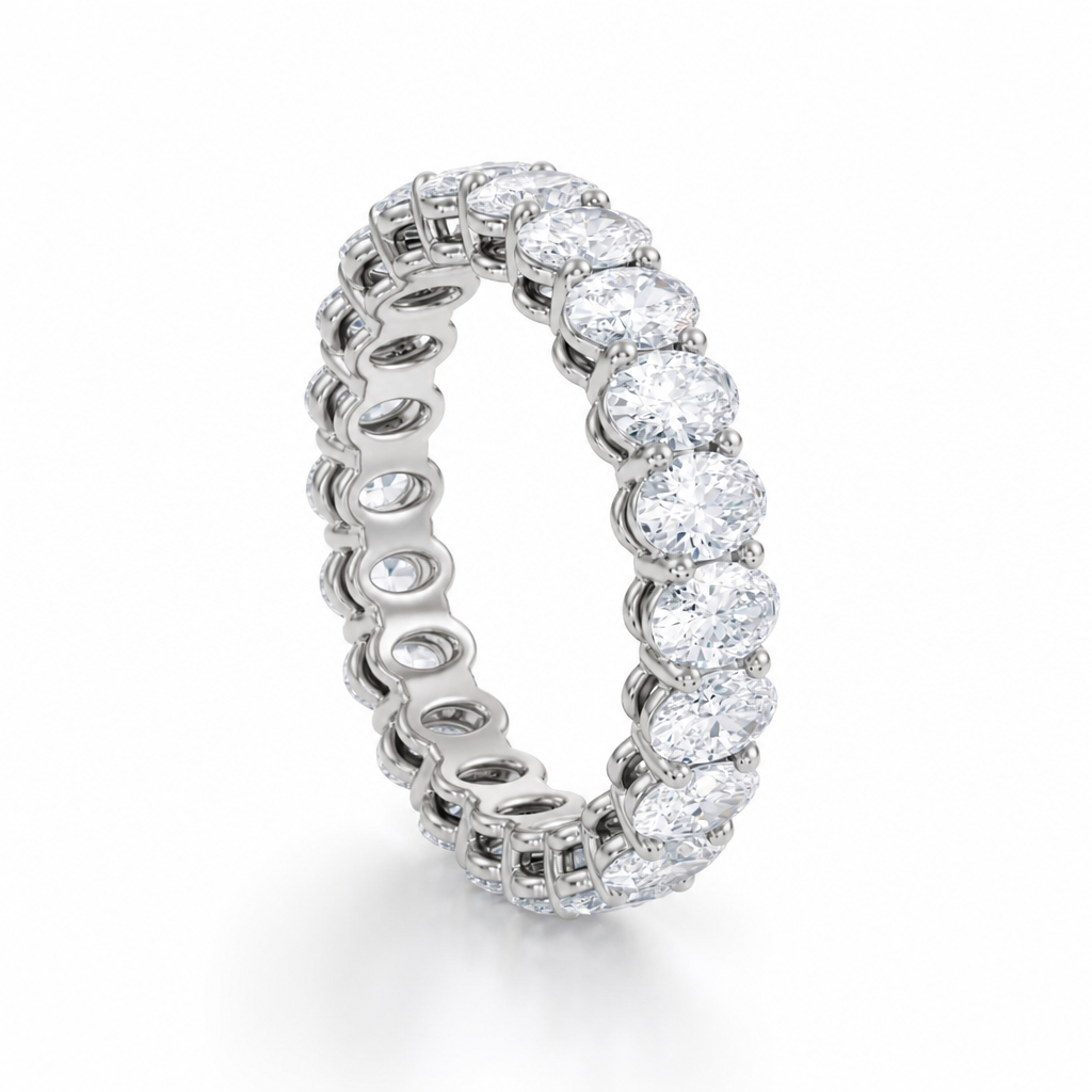 Oval Basket Eternity Band