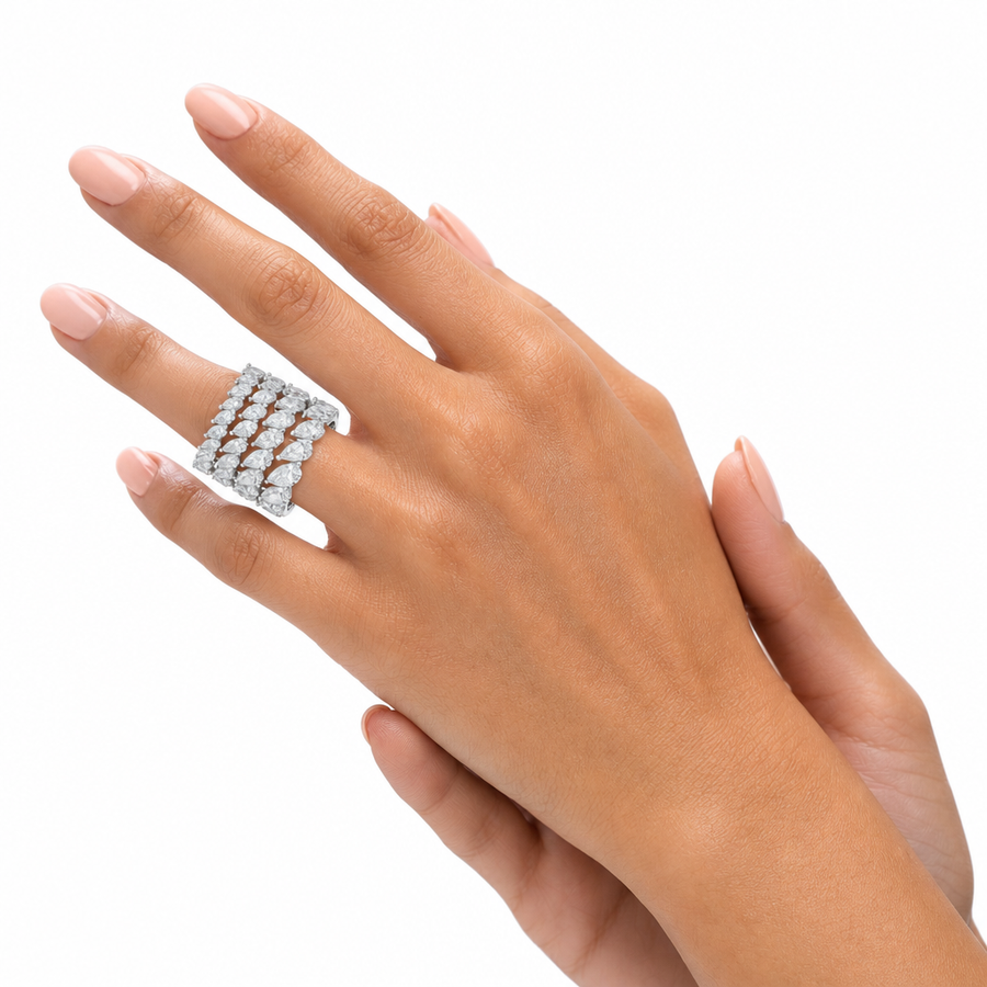 Slanted Pear Eternity Band