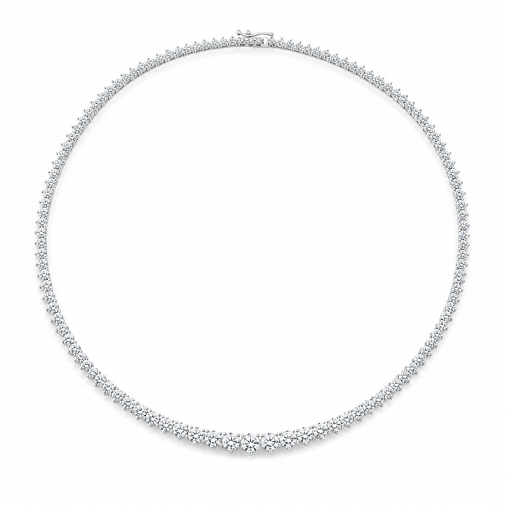 13 Carat Lab Grown Diamond Graduated Tennis Necklace