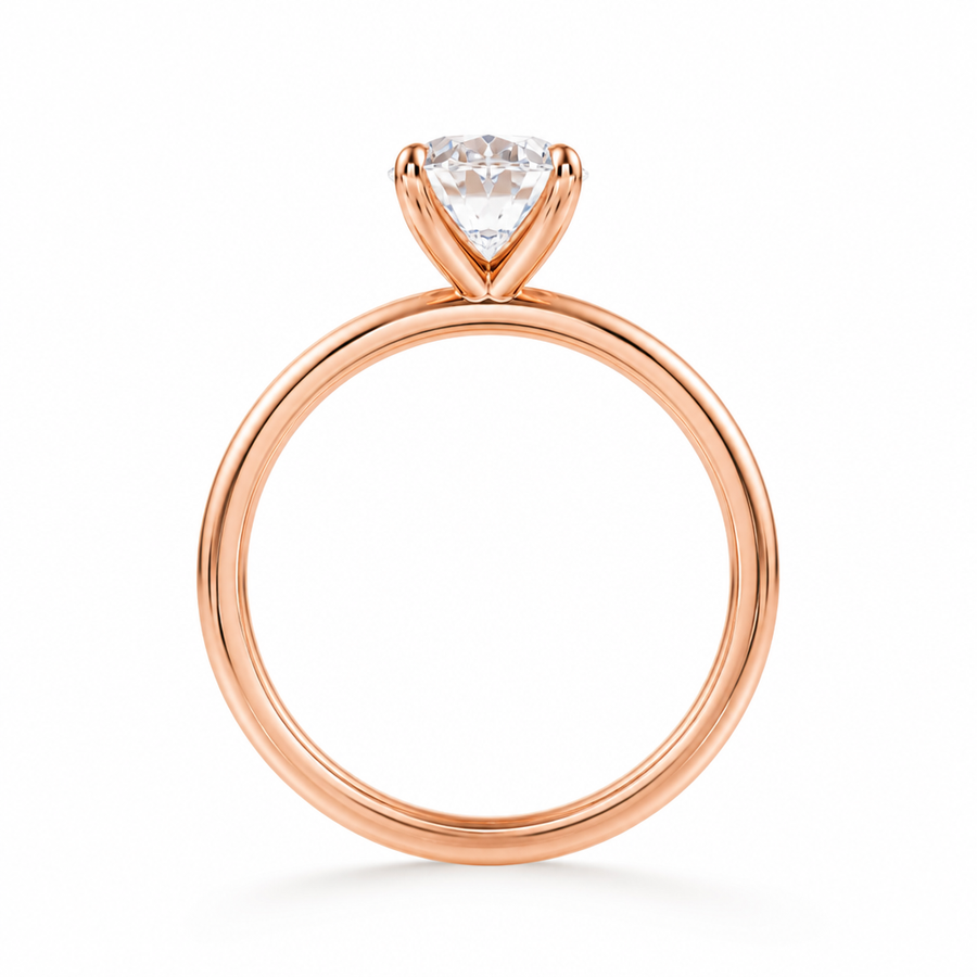 Oval Classic Open Solitaire Ring