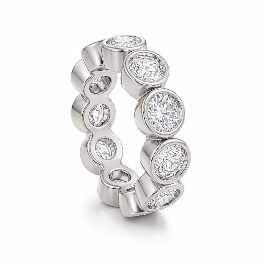 Round Bezel Eternity Band