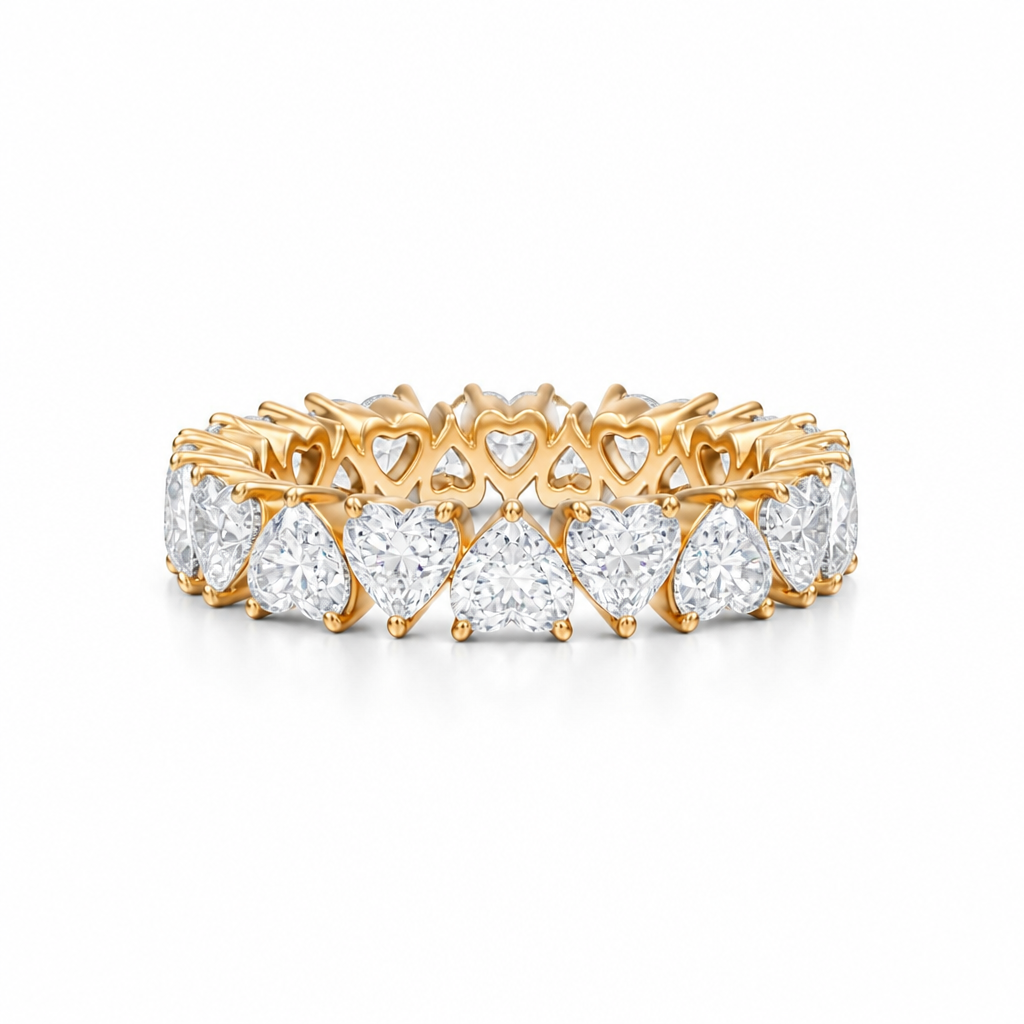 Heart Shape Heart Shape Eternity Band