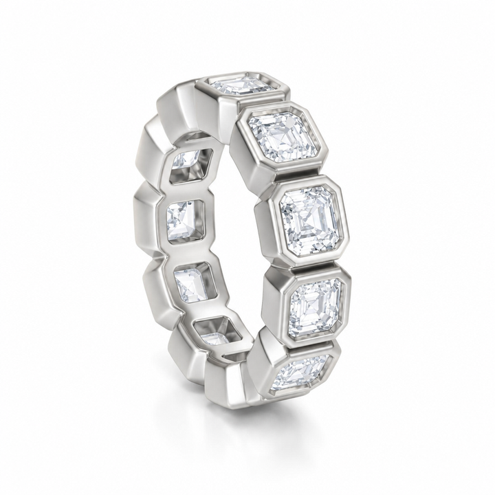 Asscher Bezel Eternity Band