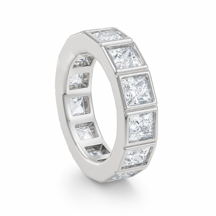 Princess Bezel Eternity Band