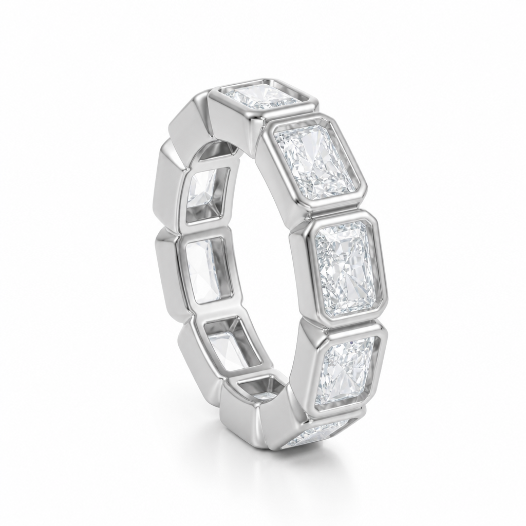 Radiant Bezel Horizontal Eternity Band