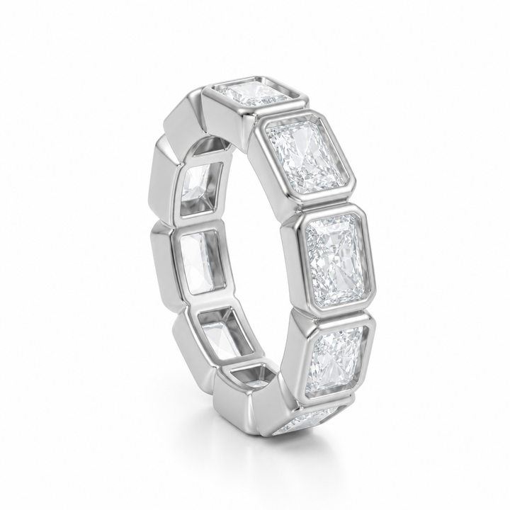 Radiant Bezel Horizontal Eternity Band