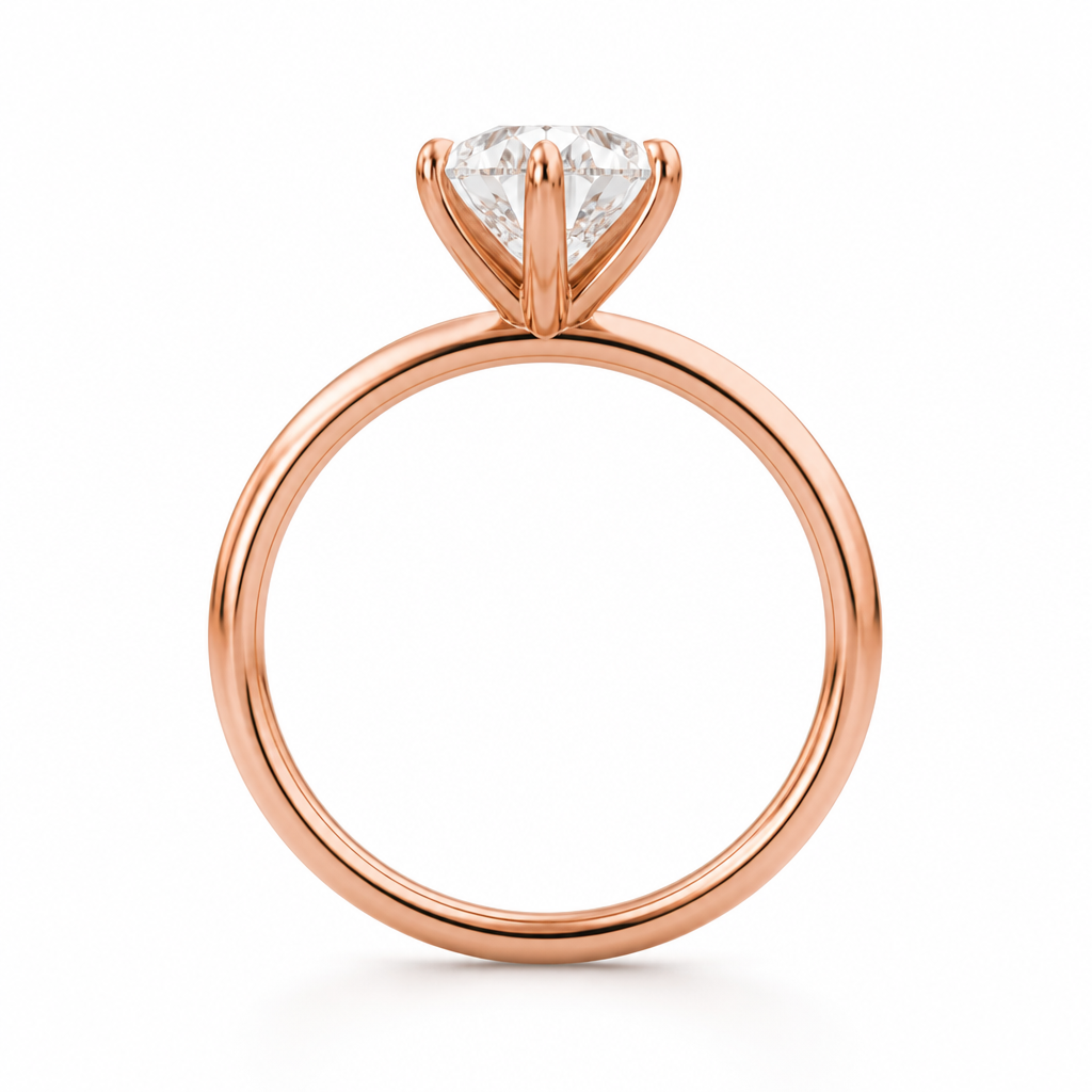Pear Classic Open Solitaire Ring