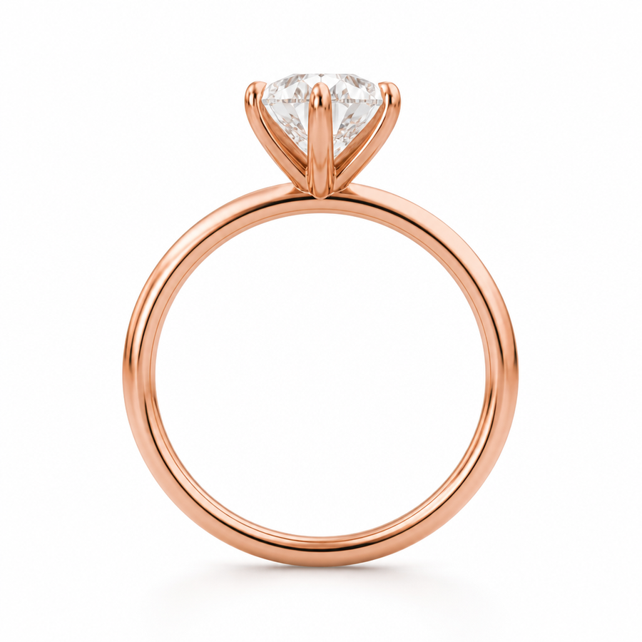Pear Classic Open Solitaire Ring