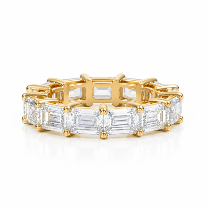Horizontal Emerald Eternity Band
