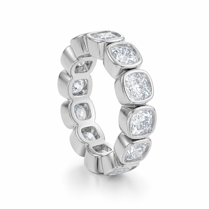 Cushion Bezel Eternity Band