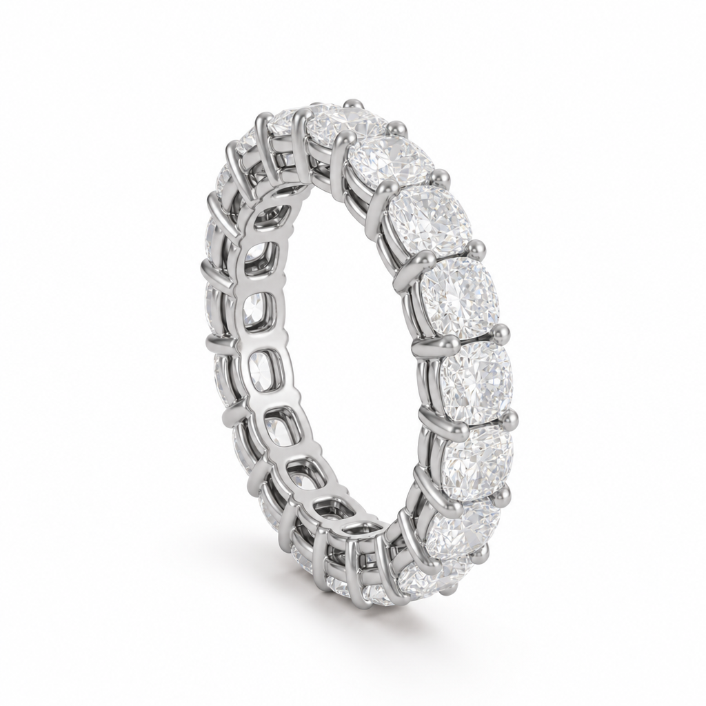 Cushion Basket Eternity Band