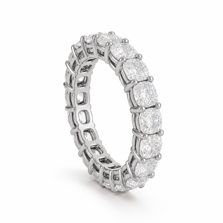 Cushion Basket Eternity Band