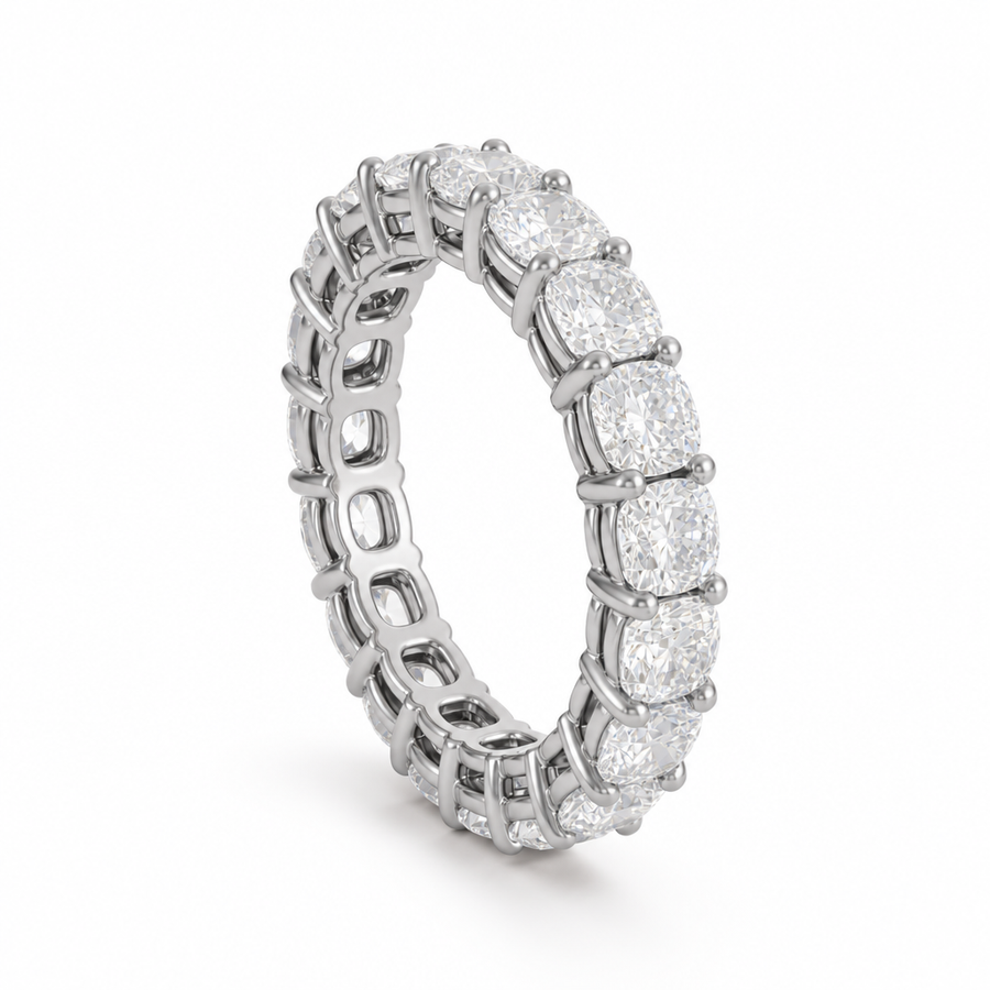 Cushion Basket Eternity Band