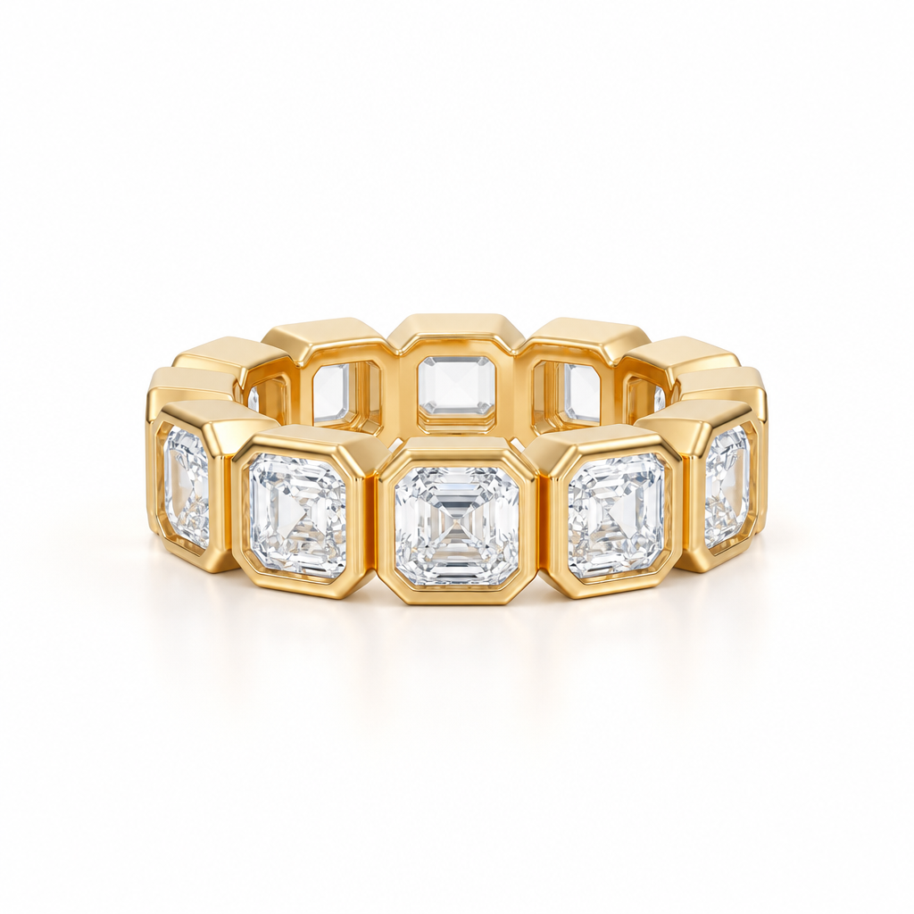 Asscher Bezel Eternity Band