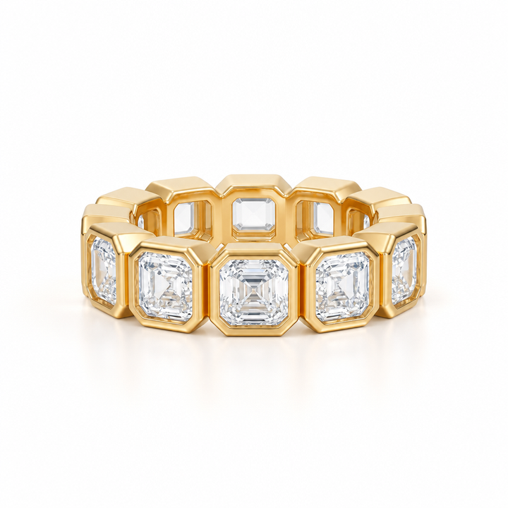 Asscher Bezel Eternity Band