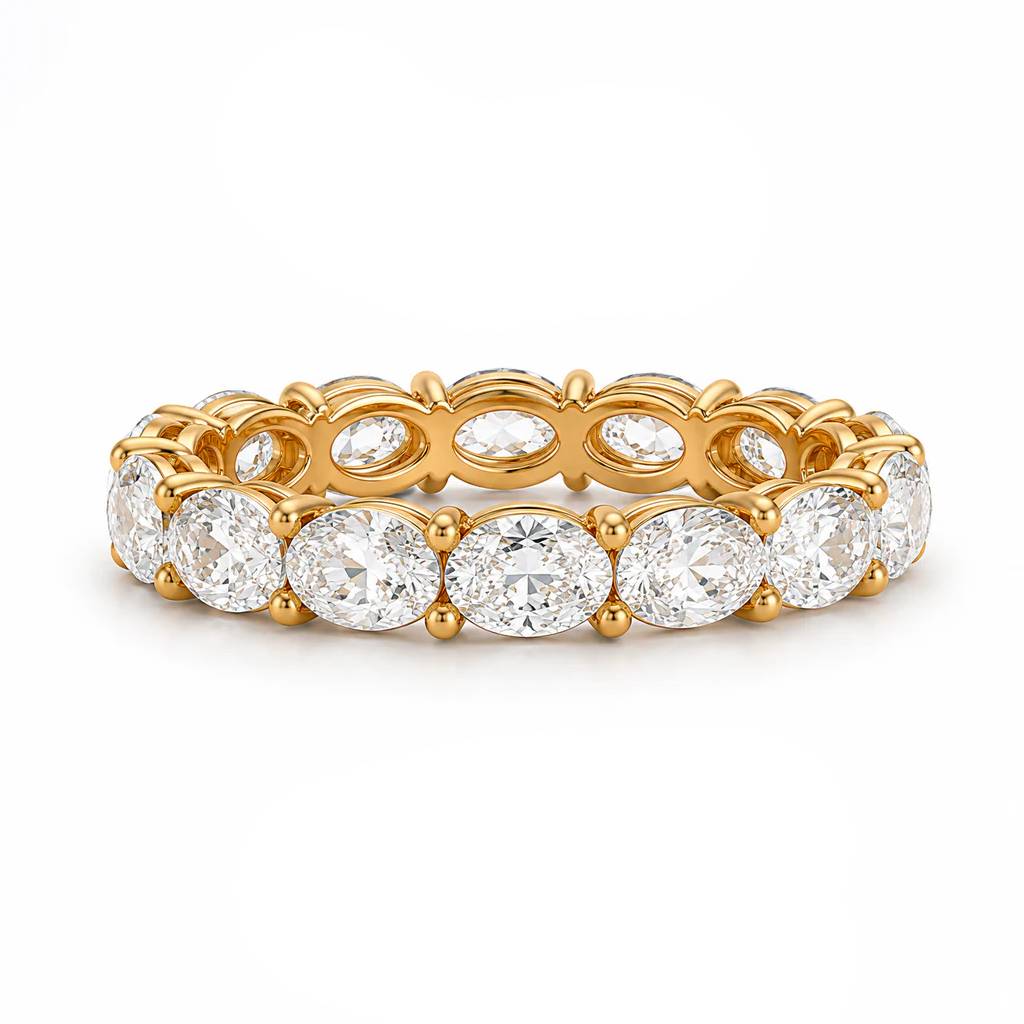 Horizontal Oval Eternity Band