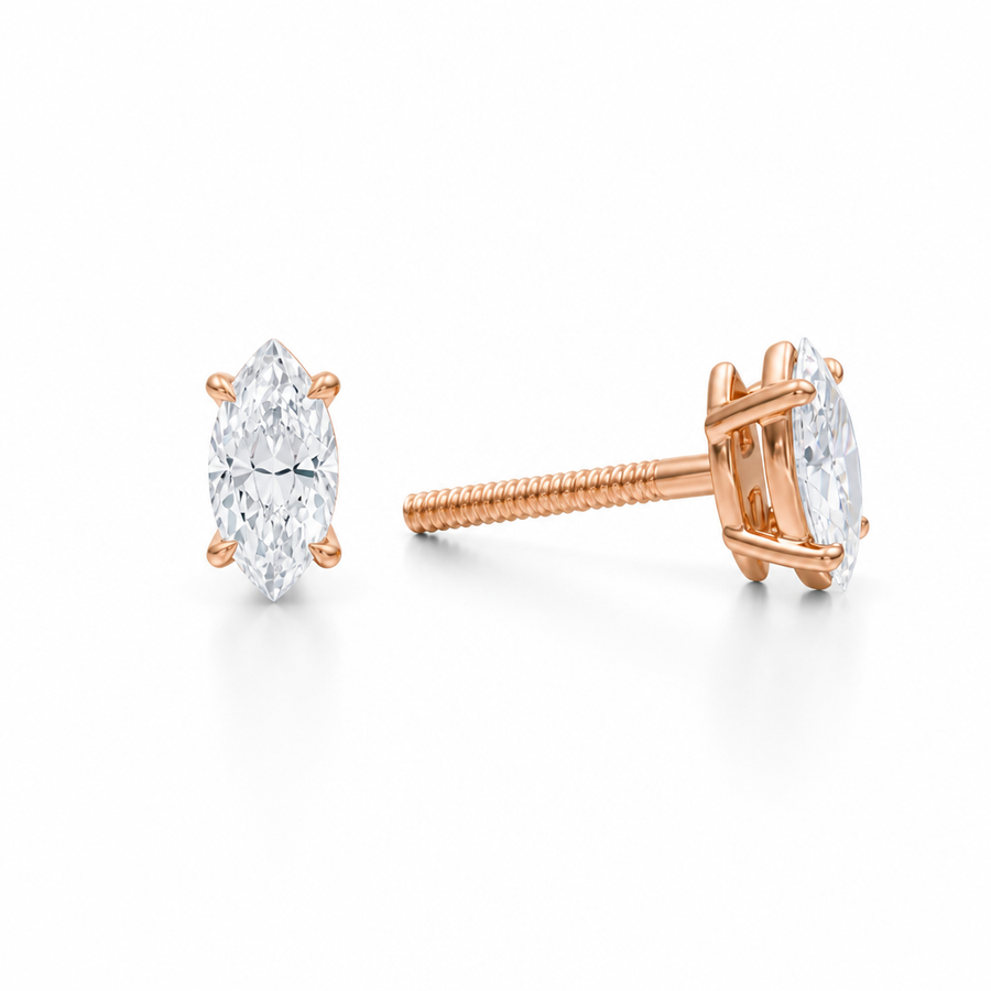 Marquise Lab Grown Diamond Stud Earrings