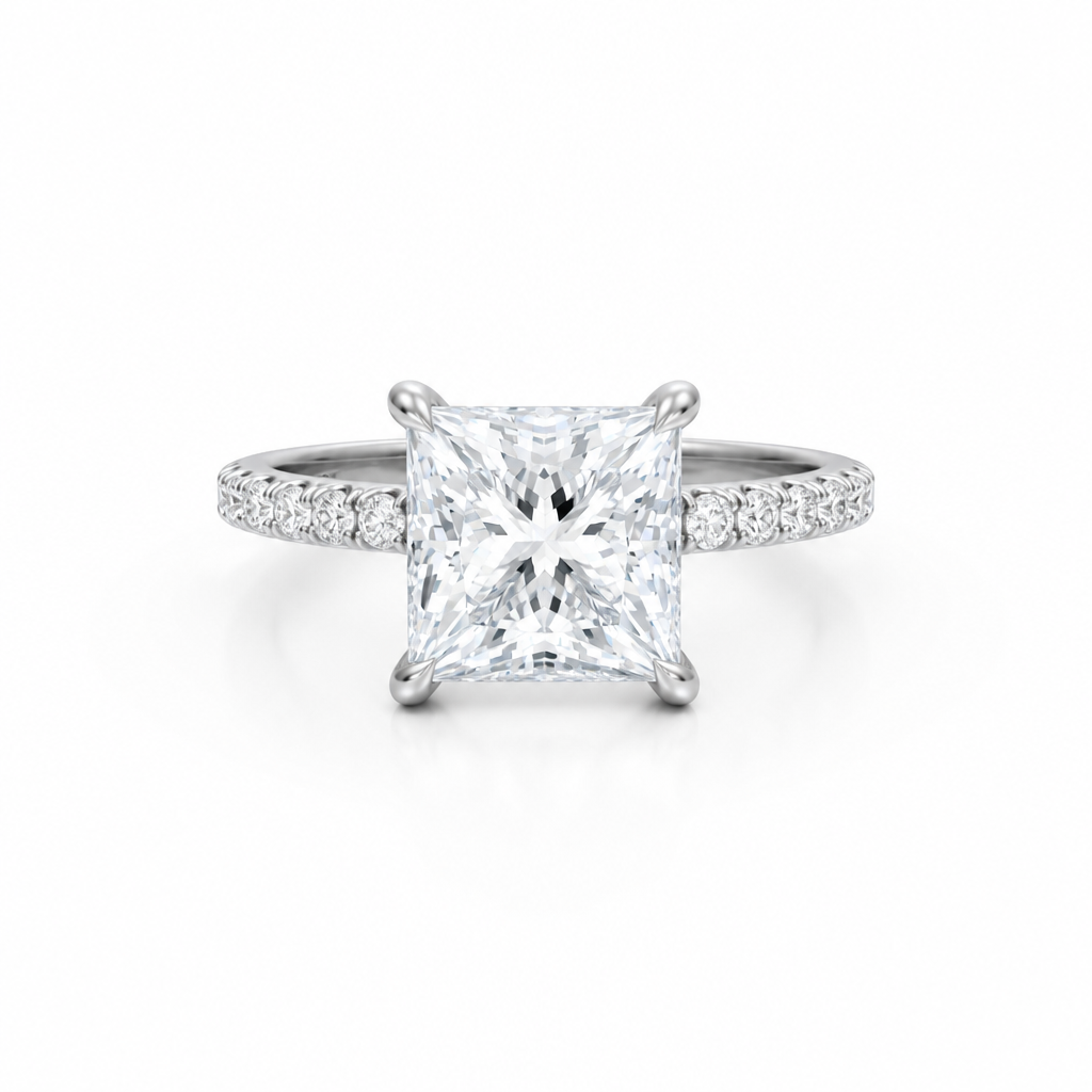 Princess Modern Pave Ring