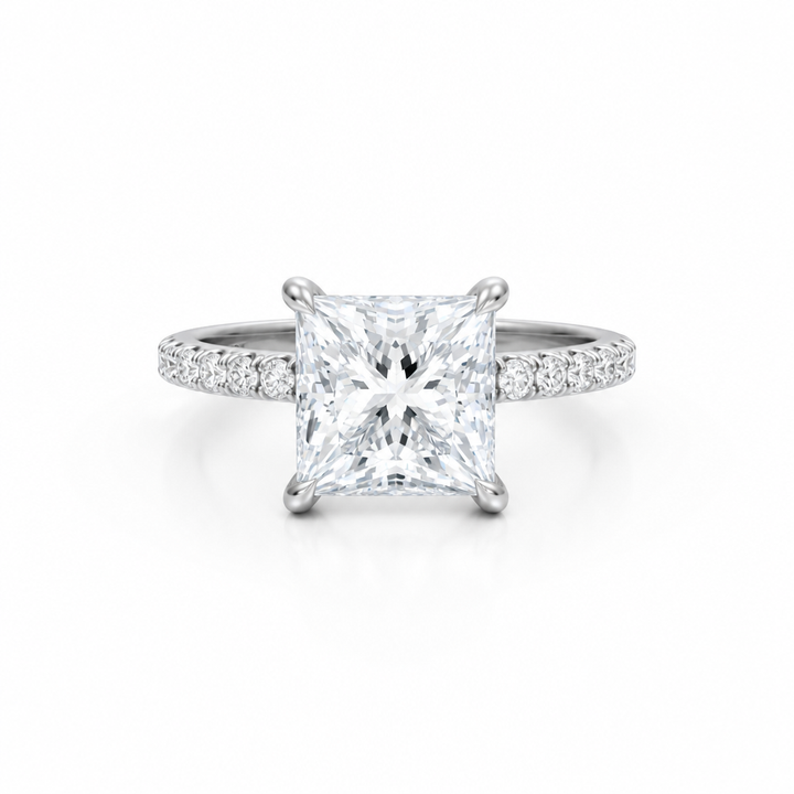Princess Modern Pave Ring