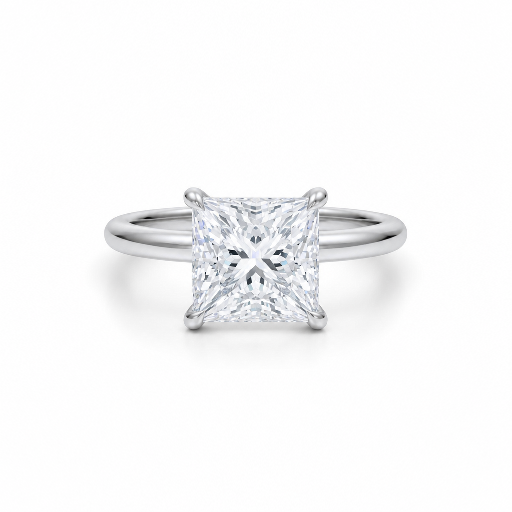 Princess Classic Open Solitaire Ring