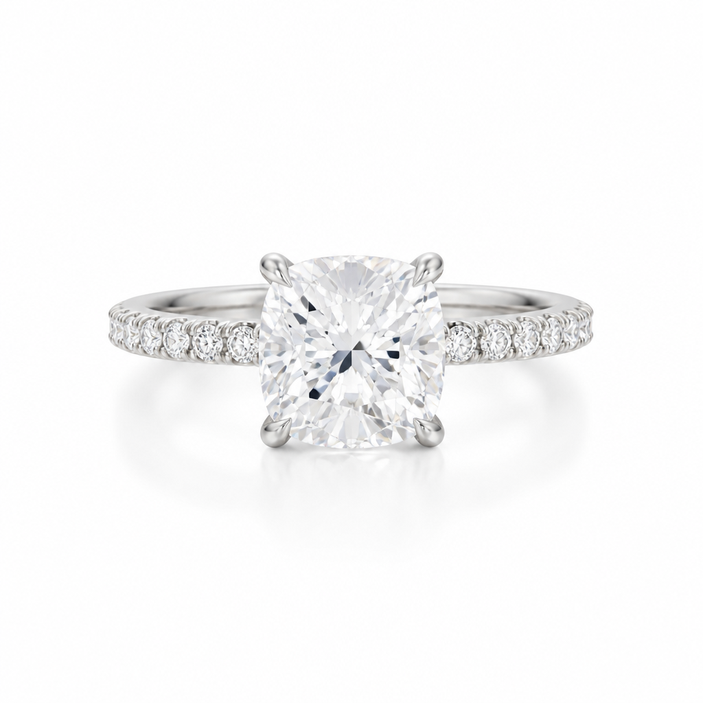 Cushion Modern Pave Ring