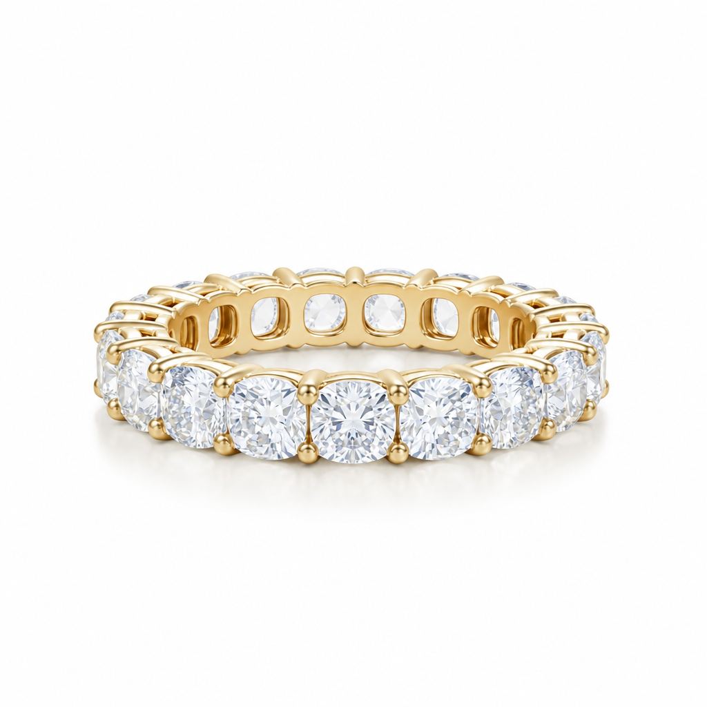 Cushion Basket Eternity Band