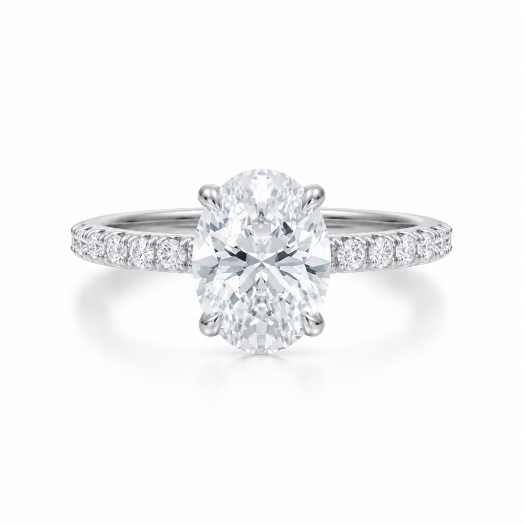 Oval Modern Pave Ring