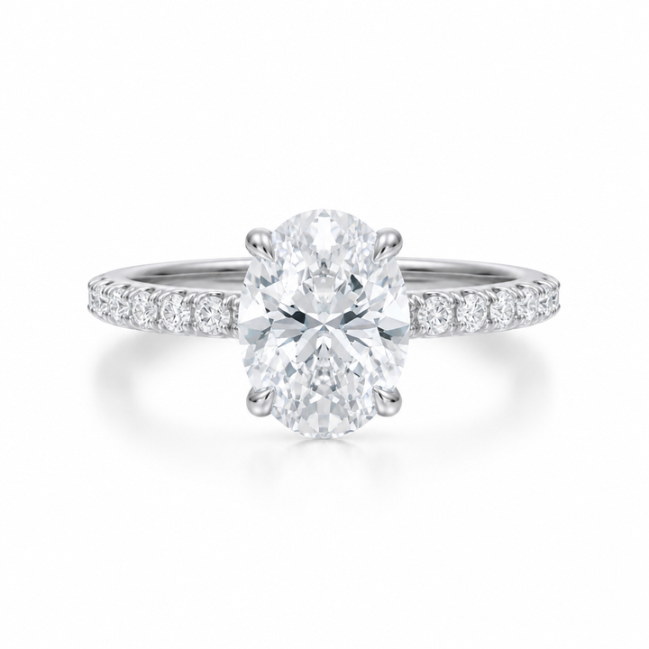 Oval Modern Pave Ring