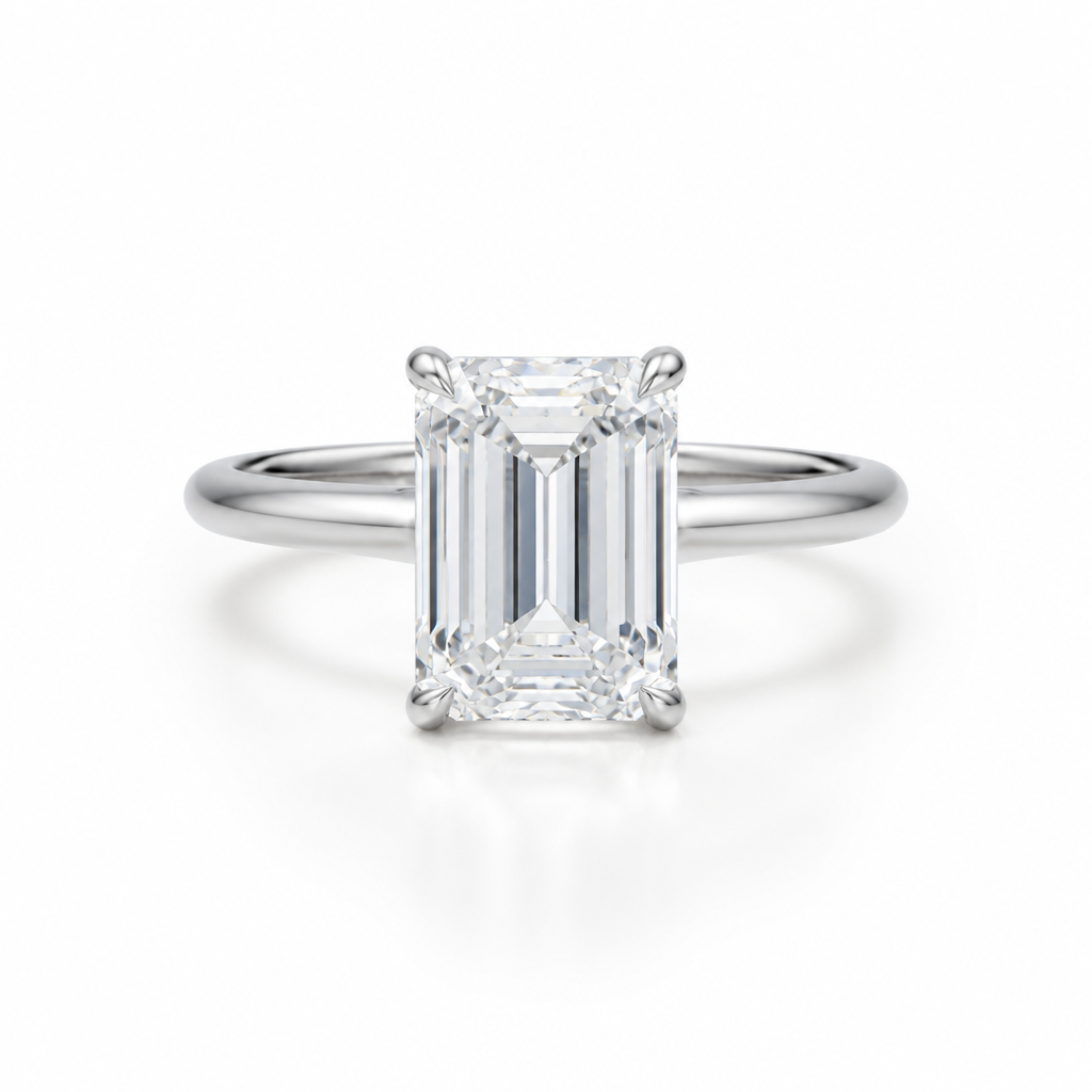Emerald Classic Cathedral Ring