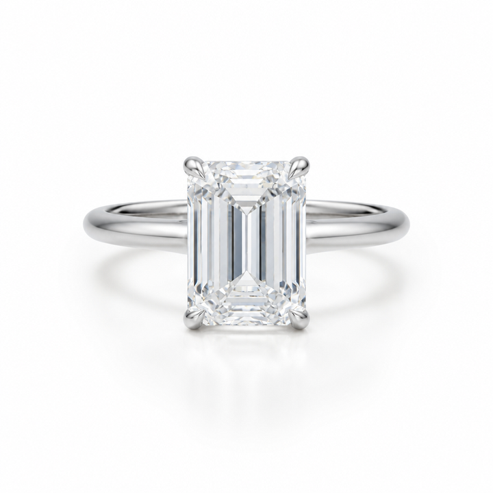 Emerald Classic Cathedral Ring