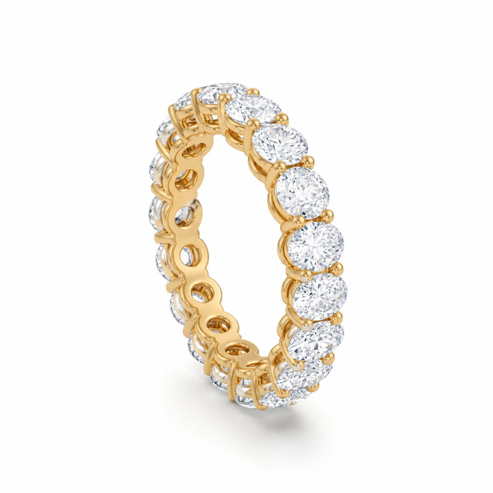 Oval And Round Eternity Ring