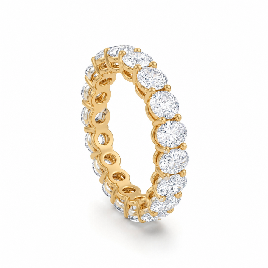 Oval And Round Eternity Ring