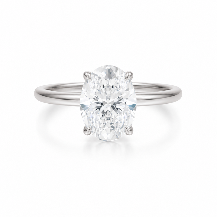Oval Classic Open Solitaire Ring