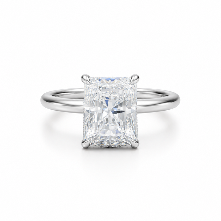 Radiant Martini Basket Solitaire Ring
