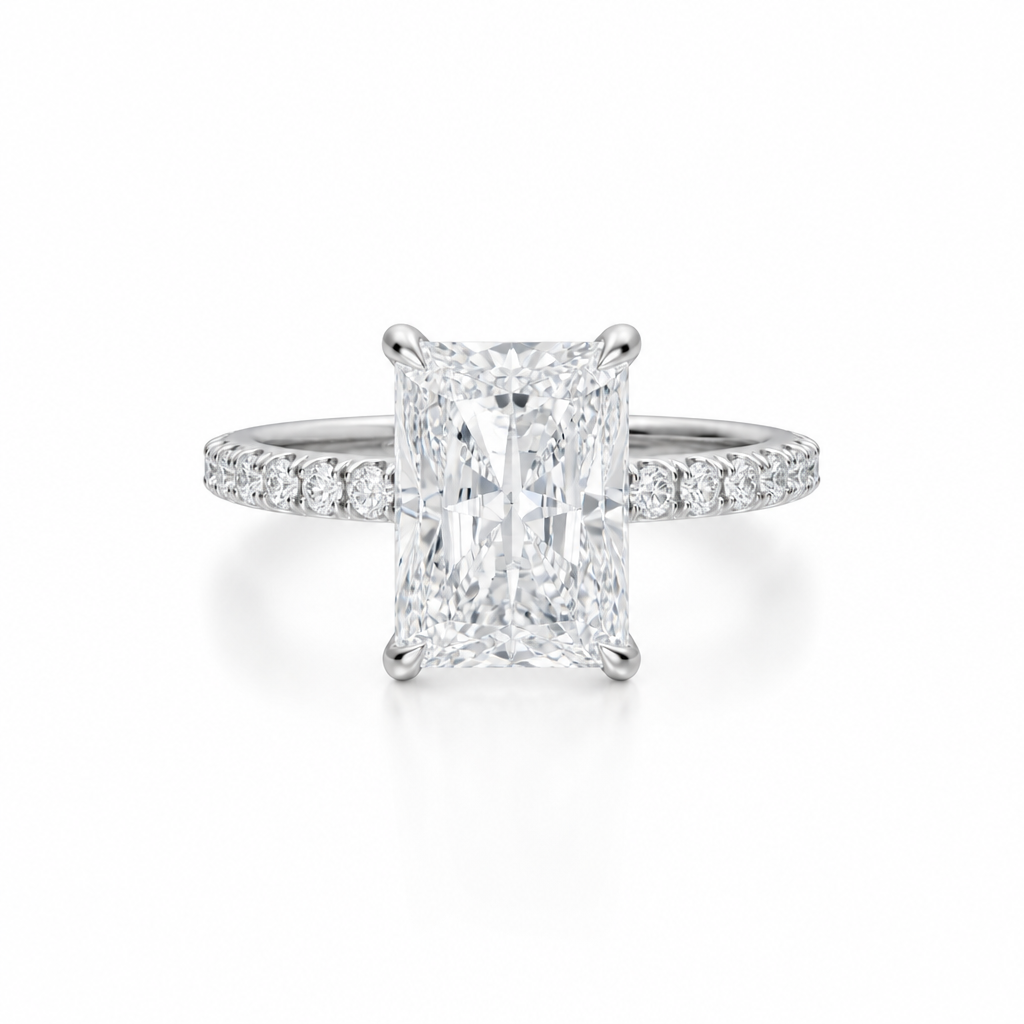 Radiant Modern Pave Ring